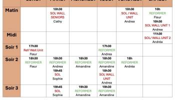 Planning 5 rue Maimbourg